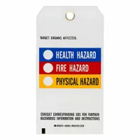BRADY Tag: Polyester, Rectangle, 5 3/4 in Ht, 3 in Wd, 0.01 in Thick, (25) Nylon Ties, White, 25 PK (MPN 99203)