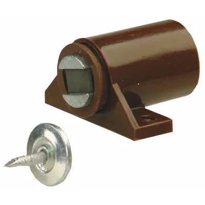 MONROE PMP Door Catch: Plastic, Magnetic, 1 1/4 in Ht - Magnetic Push-to-Close Catches