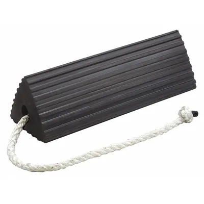 CHECKERS Wheel Chock: Rubber, 20 1/2 in Overall Lg, 5 1/4 in Overall Wd, 5 1/4 in Overall Ht - Aircraft Wheel Chocks