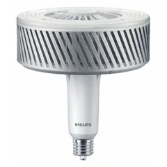 This LED lamp features a Mogul Screw (EX39) base and operates at 145 W with a 5000K color temperature. It accepts 120 to 277V AC input and is shatter-resistant. Suitable for high-bay applications in industrial settings such as warehouses and factories.