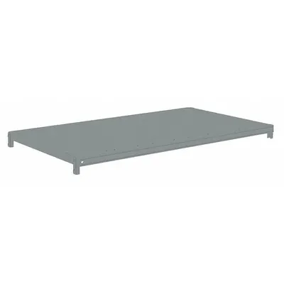 TENNSCO Shelf: 42 in x 24 in, 550 lb Load Capacity, Steel, 22 ga Decking, Gray - Solid Steel Decking Shelf Kits for Boltless Shelving