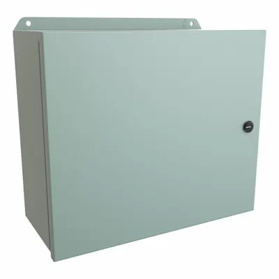 HAMMOND Electrical Enclosure: Steel, 12 in x 14 in x 6 in, NEMA 12/13/3R/4, w/Panel - Steel Washdown Enclosures