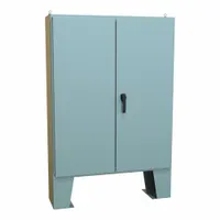HAMMOND Electrical Enclosure: Steel, 60 in x 48 in x 13 in, NEMA 12, w/Panel, Solid Cover, Hinged (MPN 1422B12F)