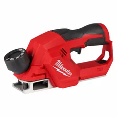 This bare-tool cordless hand planer features a brushless motor and carbide blade. With a 2-inch blade width, 1/16-inch cutting depth, and 21 depth settings, it is suited for trimming and smoothing wood surfaces in carpentry and remodeling tasks such as fitting doors, windows, and trim. Runs on the M12 battery system; battery and charger sold separately.
