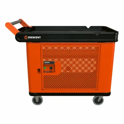 CRESCENT Utility Cart: 500 lb, 37 in L x 23 in W x 23 in H Overall Dim, 2 Shelves - Preconfigured & Paneled Utility Carts