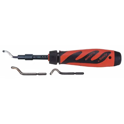 SHAVIV Deburring Tool Set: E100/E200/E300 Blade - Adjustable-Length Hand Deburring Tools