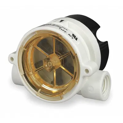 GEMS SENSORS Liquid Flow Switch: Brass, 1 in FNPT, 1 in Connection Size, FNPT, -20°F – 212°F - Flow Sights with Remote Output