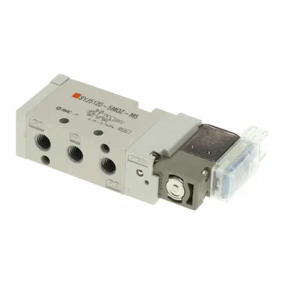 SMC Solenoid Air Control Valve: Five-Way / Two-Position, SYJ5000, Single Solenoid - SMC SYJ Series Directional Control Valves