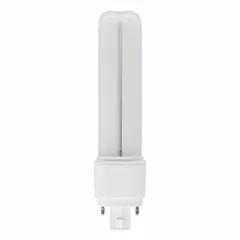 LED Plug & Play (UL Type A) plug-in lamp with 4-pin GX24q-4 base and T4 shape. Dimmable, 7W, 3000K color temperature. Suitable for general lighting in fixtures designed for 4-pin compact fluorescent lamps.