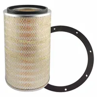 Round engine air filter with axial seal. Overall height 16 inches. Designed for use in Ag-Chem vehicles to remove airborne contaminants from intake air