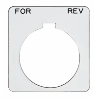 Legend Plate: 30 mm Panel Mounting Size, Square, 1 13/16 in Overall Ht x 1 13/16 in Overall Wd (MPN 9001KN239WP)