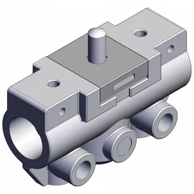 SMC Mechanical Valve: VM100 Series, Basic Plunger Actuator, 2 Ports, 1/8 in NPT - VM Series Manual Air Control Valves