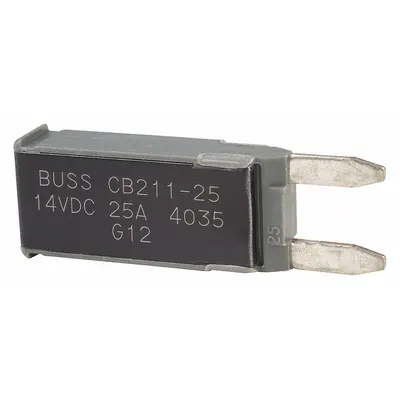 BUSSMANN Automotive Circuit Breaker: CB211, 14V DC, 25 A - Plug-In Mount Automotive Circuit Breakers