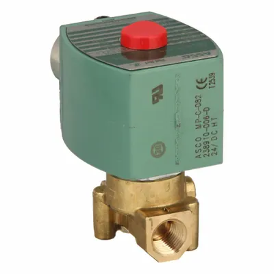 REDHAT Solenoid Valve: 2-Way, Normally Closed, 1/4 in Pipe Size, 24V DC, High Flow - 2-Way/2-Position, Normally Closed Solenoid Valves