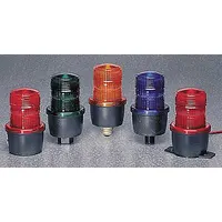 FEDERAL SIGNAL Warning Light: Blue, Halogen, 1/2 in MNPT, 120V AC, 3 1/8 in Overall Dia, LP3M-120B