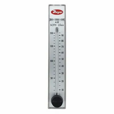Dwyer Flowmeter: Variable Area Flowmeter, Variable Area, Panel Mount, Vertical - Panel-Mount Flowmeters for Air & Compressed Gas