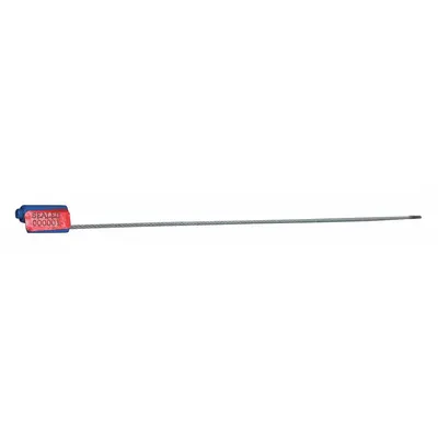 TYDENBROOKS Cable Seals: Blue, Zinc, 12 in Cable Lg, 3/32 in Cable Dia, Sequential - Adjustable-Length Cable Seals