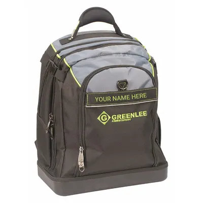 GREENLEE Polyester Tool Backpack, 27 Pockets, Black, 0158-27 - Polyester Tool Backpacks