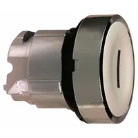 SCHNEIDER Flush Push Button: 22 mm Mounting Size, Metallic, Momentary (MPN ZB4BA131)