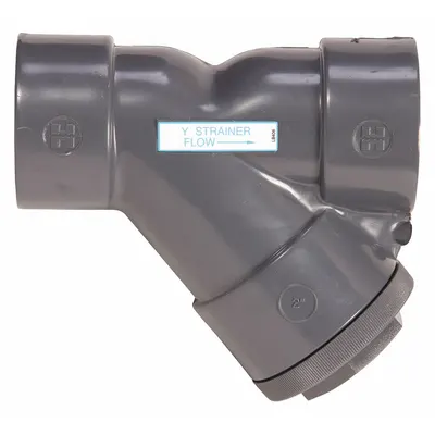 HAYWARD Y Strainer: 4 in, Socket, Mesh, 0.125 in Screen Size, PVC, FPM - PVC Y Strainers