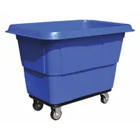 OEM Cube Truck: 14 cu ft, 600 lb, 44 in L x 31 in W x 35 1/2 in H, (4) Swivel, Blue, Std (MPN 36FL19)