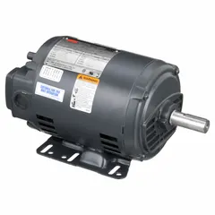 Open drip proof (ODP) enclosure with rigid base mount for 3-phase operation. Delivers 3 hp at 3490 RPM on 208-230/460V AC, drawing 8.3-7.8/3.9 A full load current. Suitable for powering fans, pumps, and conveyors in clean, dry industrial environments.