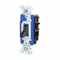 HUBBELL Wall Switch: Toggle Switch, 3-Way, Maintained, Brown, 120/277V AC, 15 A (MPN CSB315ST)