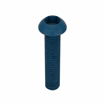 METRIC BLUE Socket Head Cap Screw: M8x1.25 Thread Size, 40 mm Lg, Button, Blue Phosphate - Button Head Socket Cap Screws
