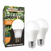 LED Grow Bulb: LED, A19, 120V, Full/Broad, 150 W Incandescent Watt Equivalency (MPN 602141)