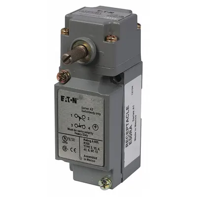 EATON Plug-In Limit Switch: 29 mm Mounting Hole Vertical Center to Center Distance, 90° - Roller Lever-Arm Limit Switches