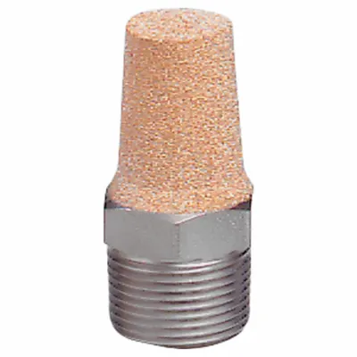 ARROW PNEUMATICS Muffler: 1 1/2 in NPT, 162 scfm, Steel, 40 micron, Bronze - Pneumatic Exhaust Mufflers