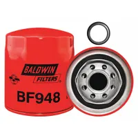 BALDWIN FILTERS Fuel Filter: Spin-On, 3 11/16 in Outside Dia, 1"-14 Thread Size, Cellulose, Hino (MPN BF948)