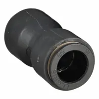 LEGRIS Push-Fit Union Fitting: 16 mm OD x 16 mm OD Size, Push-to-Connect x Push-to-Connect, Black (MPN 3106 16 00)