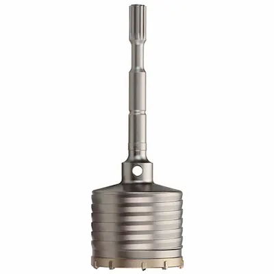 MILWAUKEE Spline Core Bit: Spline Shank, 5 in Core Dia, 3 in Core Body Lg - One-Piece Spline-Shank Core Bits