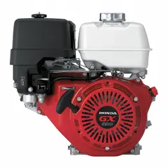Horizontal-shaft gasoline engine delivering 11.7 hp and 19.5 lb-ft gross torque. Features electric start, a 1-inch keyed shaft, and includes a muffler. Suitable for powering industrial equipment such as pressure washers, generators, pumps, and construction machinery.
