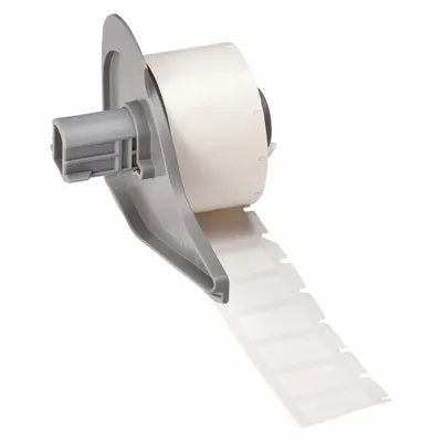 BRADY Pre-Cut Label Stock Roll: 1/2 in x 29/32 in, Acrylic - Brady Thermal Transfer Precut Label Rolls