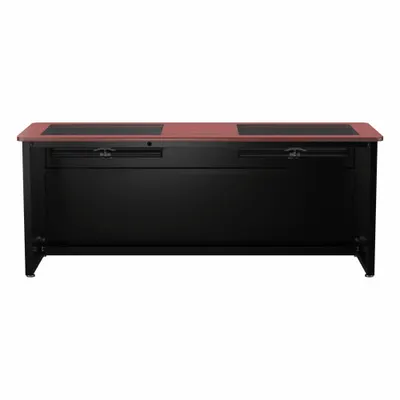 VERSADESK Computer Desk: Wood, Cherry, 0 Drawers, 72 in Overall Wd, 31 in Overall Ht - Downview Computer Desk