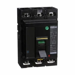 2-pole molded case circuit breaker rated 350 A at 600V AC with a maximum AIR rating of 25kA at 600V AC. Features adjustable instantaneous trip, box lug terminals, and CBA phase connection. Suitable for overcurrent protection in power distribution panels, motor control centers, and switchboards.
