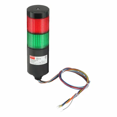 Dayton Tower Light Assembly: 2 Tier, Green/Red, No Sounder Tier - Two-Tier Tower Light Assemblies