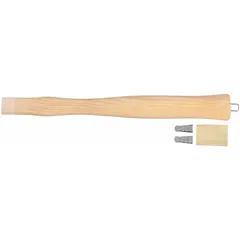 This replacement handle is designed for claw hammers with a 1 in eye opening length and a rectangle eye shape. It accommodates a maximum head weight of 16 oz and includes one wood wedge for installation.