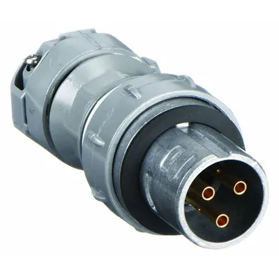 HUBBELL Pin and Sleeve Plug: Gray, 250V DC/600V AC, Three Phase, 30 A, 3 Pole - Hazardous Location Plugs