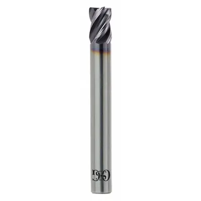 OSG Square End Mill: Carbide, TiAlN Coated, 4 Flute, 1/2" Mill Dia, 5/8" LOC - Fast-Cutting Carbide Square End Mills for Stainless Steel & Super Alloys