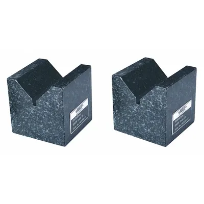 INSIZE Granite V-Block Set: Granite V-Block Set, Pr V-Block, 3 7/8 in x 2 in x 2 13/16 in - Granite V-Block Pairs