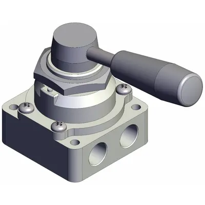 SMC Hand Valve: VH Series, Lever Actuator, 1/4 in NPT - VH Series Manual Air Control Valves