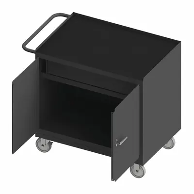 DURHAM MFG Mobile Cabinet Workbench: 36 in x 24 in, Rubber, 1,200 lb Overall Load Capacity - Mobile Cabinet Benches with Drawers