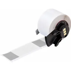 Precut label roll for wire and cable identification. Vinyl material with matte gray finish. Designed for wire gauges from 6 AWG to 0 AWG. Compatible with BMP61 printer series; requires M61-R4310 ribbon.