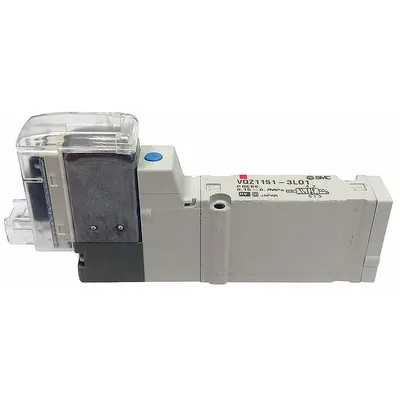 SMC Solenoid Air Control Valve: VQC1000, Five-Way / Two-Position, 110V AC, Single Solenoid - SMC VQZ Series Directional Control Valves