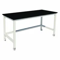 Heavy Duty Table: 30 in Overall Wd, 36 in Overall Ht, 8 ft Overall Lg, Phenolic, Petal White, Steel (MPN GRHD-9630-HCFP-2)