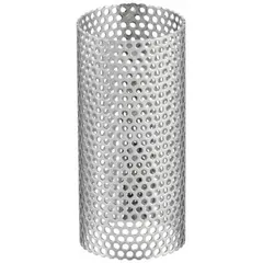 This replacement Y strainer screen is constructed from 304 Stainless Steel with a 0.033 in perforation size and 4.5625 in length. It is designed to fit compatible MUELLER STEAM SPECIALTY strainer bodies for filtering particulates from steam, water, or other process fluids in industrial piping systems.