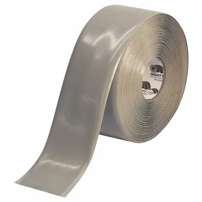 MIGHTY LINE Floor Marking Tape: Extra-Durable, Solid, Gray, 4 in x 100 ft, 50 mil Tape Thick - Extra-Durable Floor Marking Tape